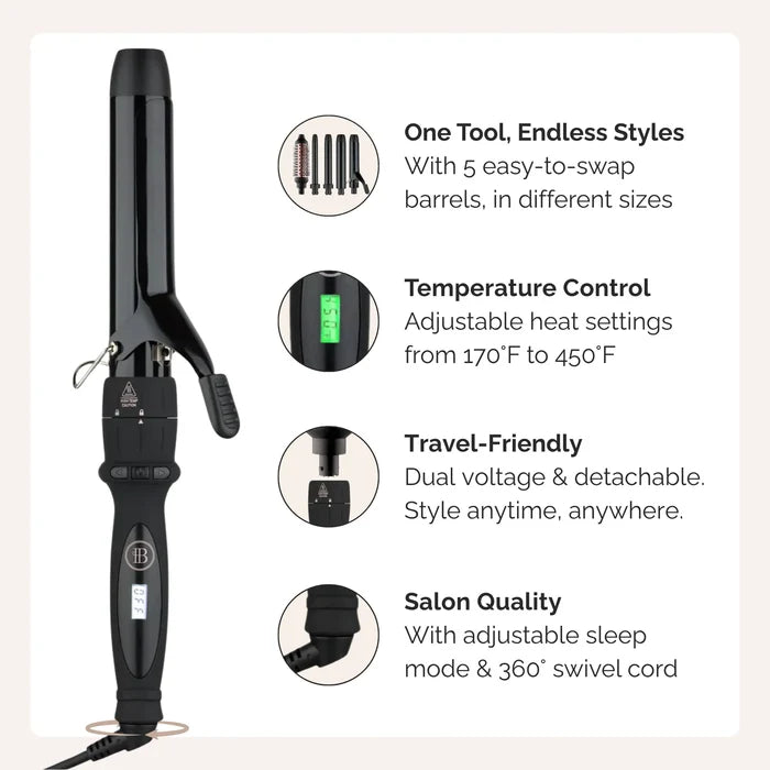 Curling Wand Set - 5 in 1 Curling Wand
