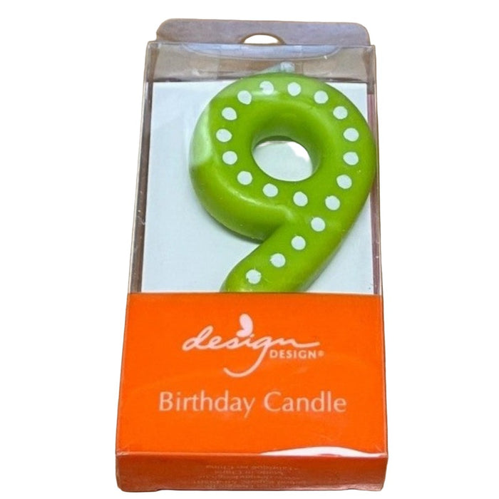 DESIGN Numbered Birthday Candle - 9