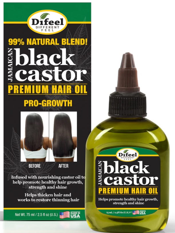 Difeel Jamaican Black Castor Superior Growth Premium Hair Oil 2.5 oz - Palms Fashion Inc.