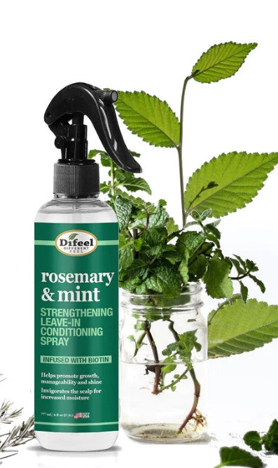 DIFEEL ROSEMARY AND MINT STRENGTHENING LEAVE-IN CONDITIONING SPRAY WITH BIOTIN 8 OZ. - Palms Fashion Inc.