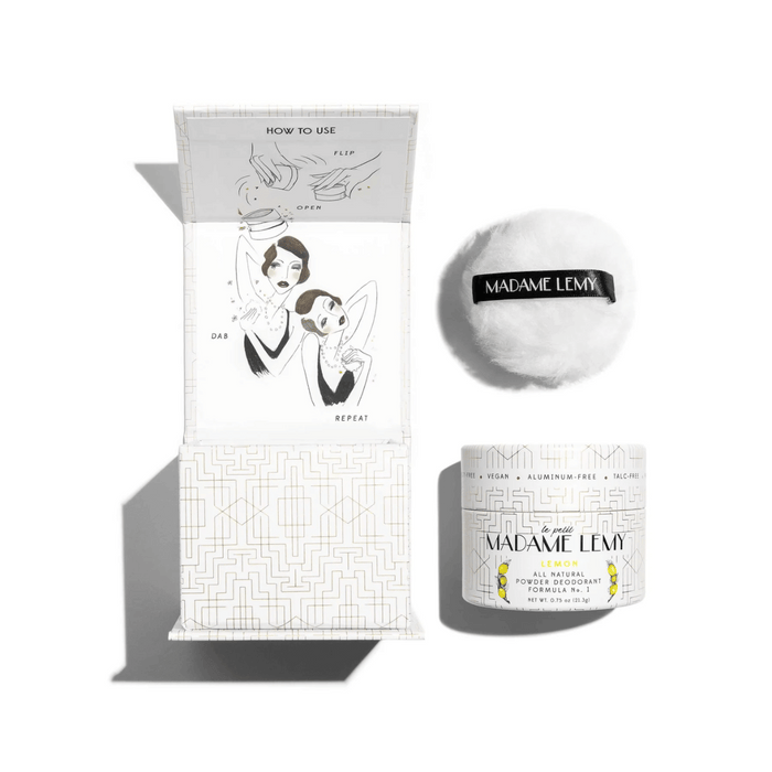 DISCONTINUED - Le Petit Lemon and Bergamot Powder: Deodorant, Body Powder, Dry Shampoo | Madame Lemy