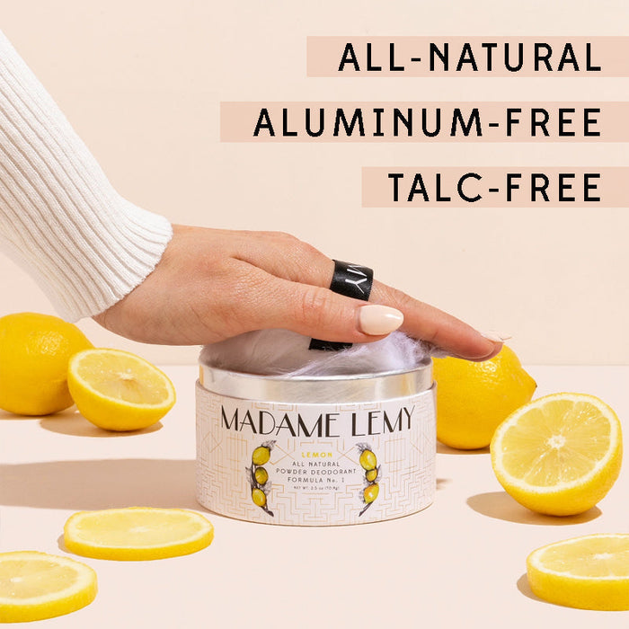 DISCONTINUED - Le Petit Lemon and Bergamot Powder: Deodorant, Body Powder, Dry Shampoo | Madame Lemy