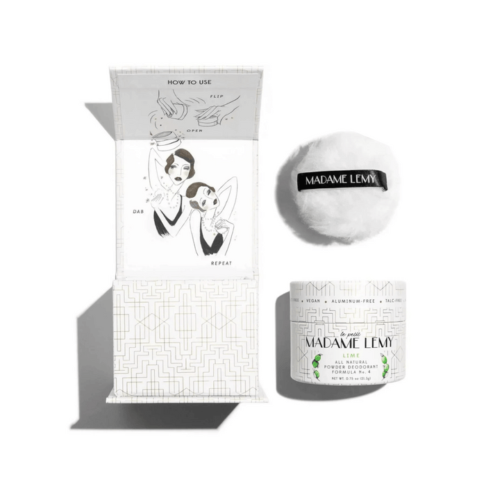 DISCONTINUED -  Le Petit Lime and Bergamot Powder: Deodorant, Body Powder, Dry Shampoo | Madame Lemy