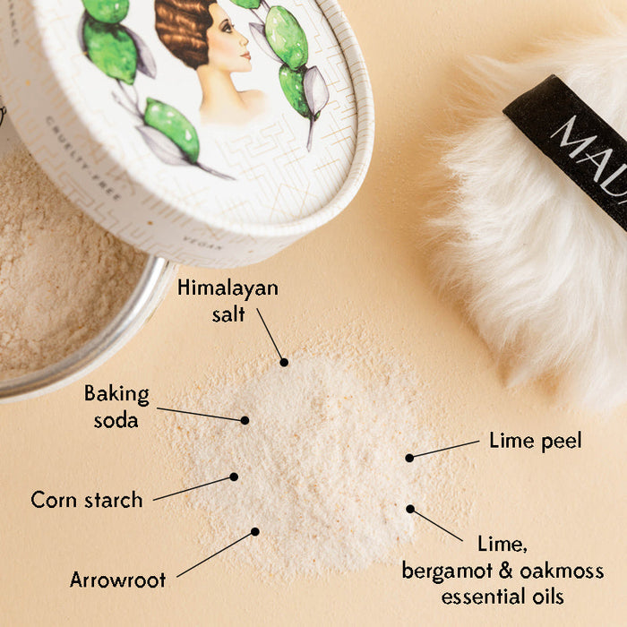 DISCONTINUED -  Le Petit Lime and Bergamot Powder: Deodorant, Body Powder, Dry Shampoo | Madame Lemy