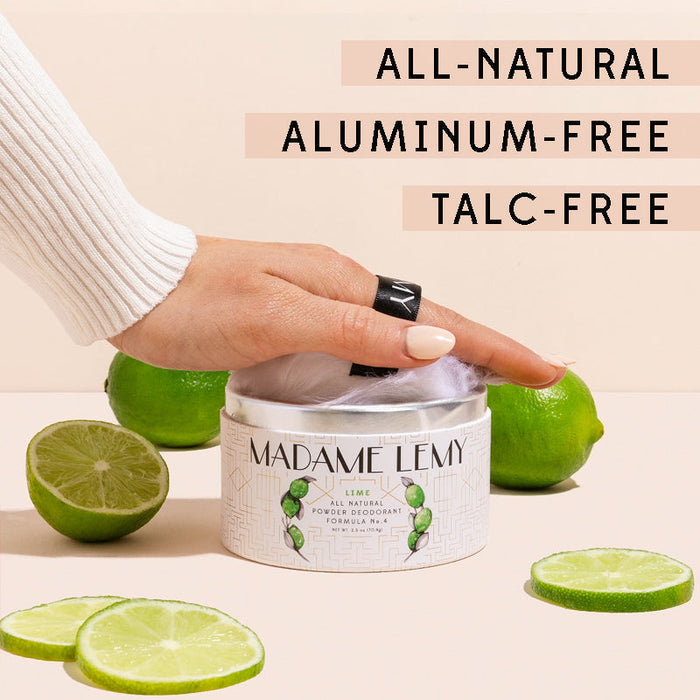 DISCONTINUED -  Le Petit Lime and Bergamot Powder: Deodorant, Body Powder, Dry Shampoo | Madame Lemy