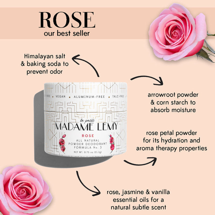 DISCONTINUED - Le Petit Rose Powder: Deodorant, Body Powder, Dry Shampoo | Madame Lemy