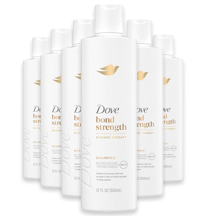 Dove - Beauty Bond Strength Peptide Complex Hair Care Shampoo - 12 Oz - 6 Pack