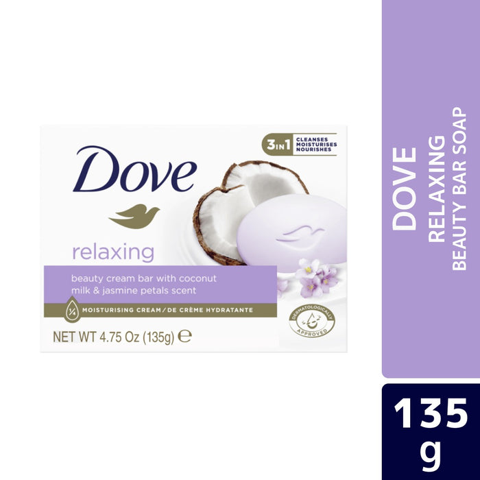 Dove Relexing Beauty Cream Bar Coconut Milk And Jasmine Petals(Imported )(UI) 135g