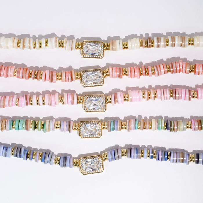 Dream Pop Gemstone Necklace: Pink