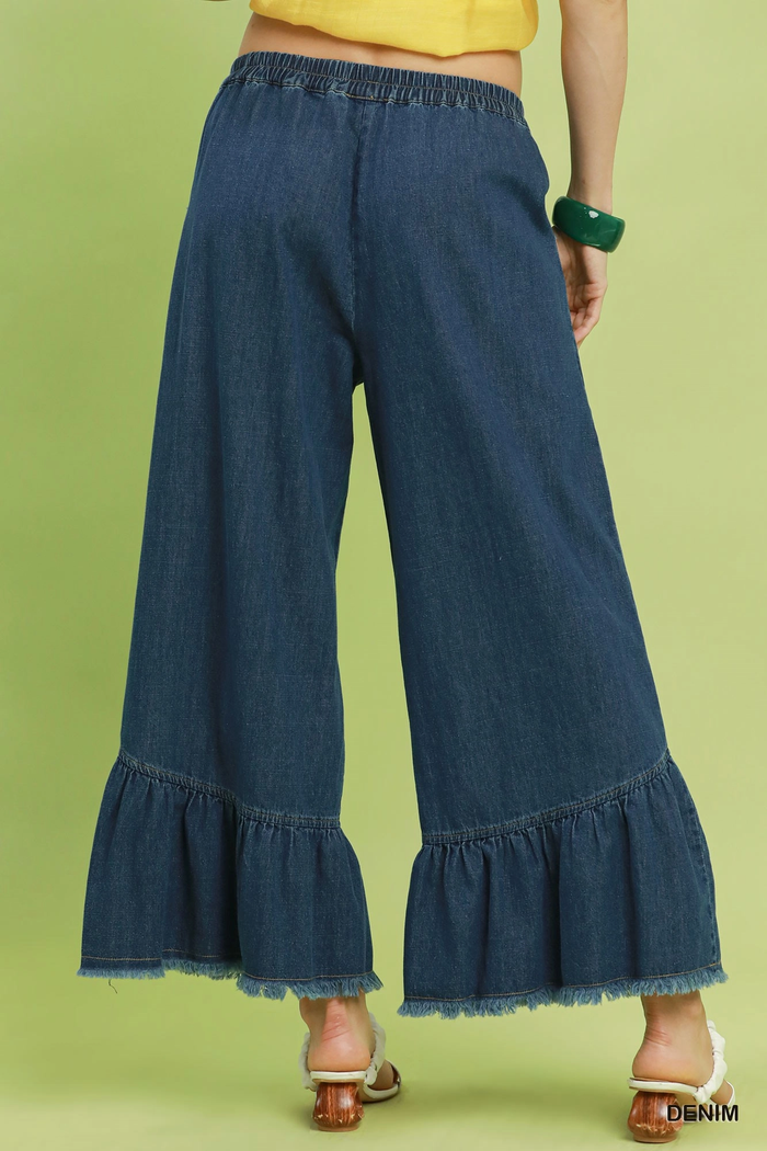 Easy Days Denim Ruffle Pants