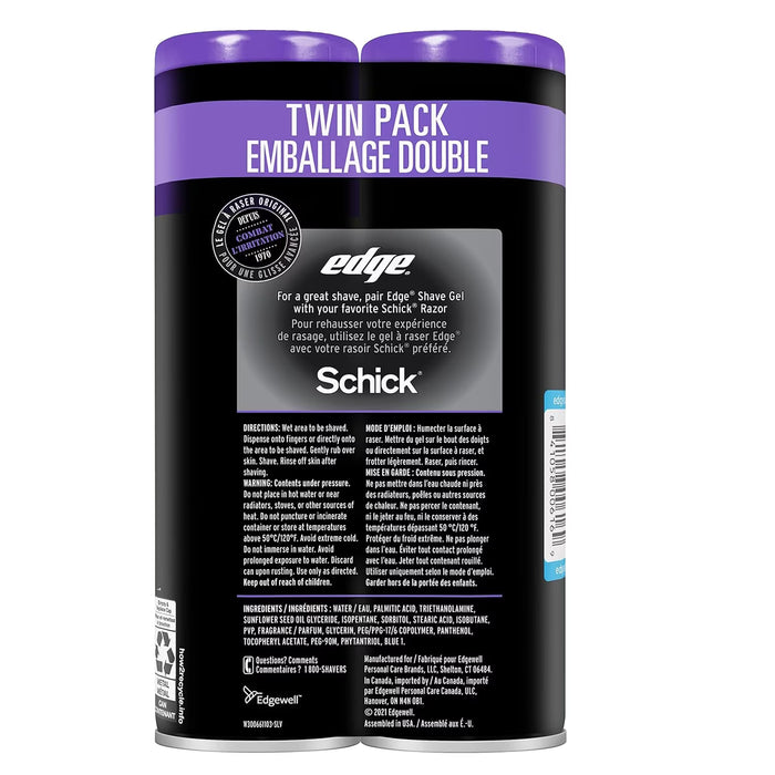 Edge Extra Moisturizing Shave Gel with Vitamin E, 7 oz - 2 Ct - 4 Pack