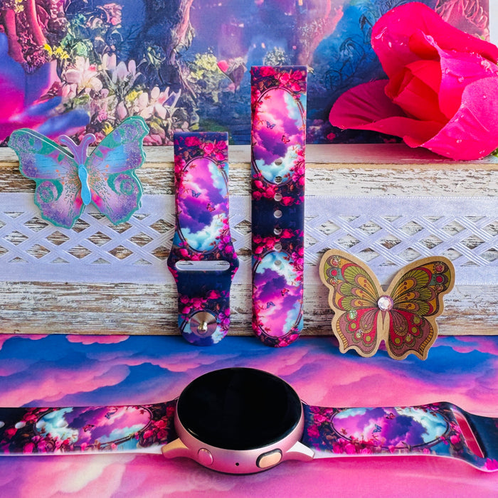Enchanted Skies Print Silicone Band For Samsung Watch