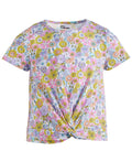 Epic Threads Big Girls Blooming Twist-Front Printed Top - Bright White