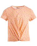 Epic Threads Big Girls Cherry-Print Twist-Front Top - Peach Foam