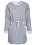 Epic Threads Big Girls Color-Trim Sweatshirt Dress- Pewter Heather