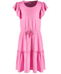 Epic Threads Big Girls Solid Tiered Dress- Juicy Pink