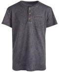 Epic Threads Boys Solid Washed Henley T-Shirt- Grey Jewel