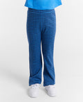 Epic Threads Girls Check Flared Ponte Pants- Campanula Blue