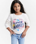 Epic Threads Girls Flower Market T-Shirt- Snowfall White
