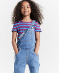 Epic Threads Girls Multi-Striped Ribbed T-Shirt - Campanula Blue