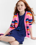 Epic Threads Girls Preppy Striped Cardigan- Pop Pink