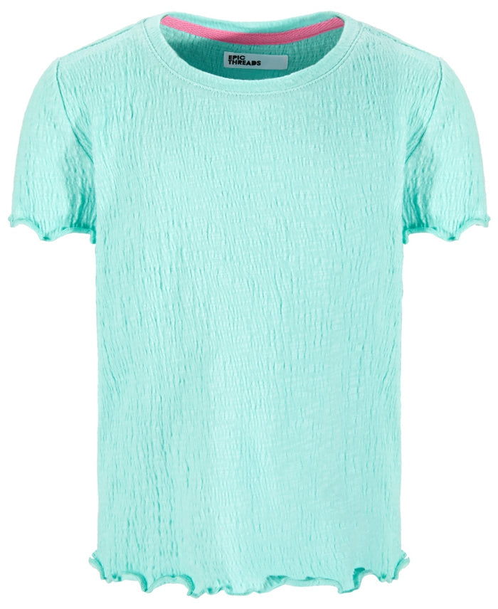 Epic Threads Girls Solid-Color Textured T-Shirt - Refreshing Teal