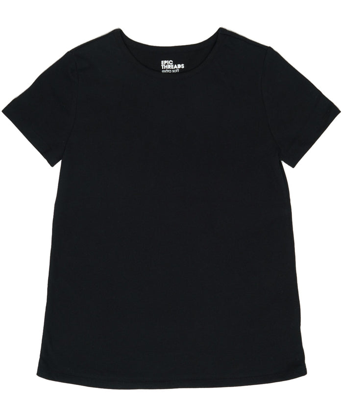 Epic Threads Toddler Girls Basic T-Shirt - Deep Black