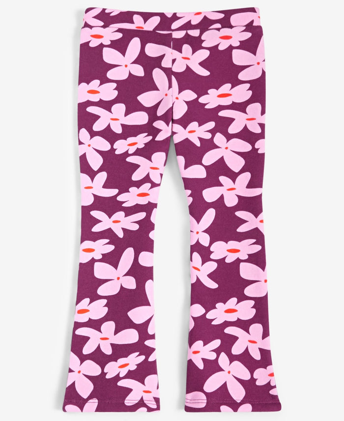 Epic Threads Toddler Girls Groovy Floral-Print Flared Pants- Magenta Purple