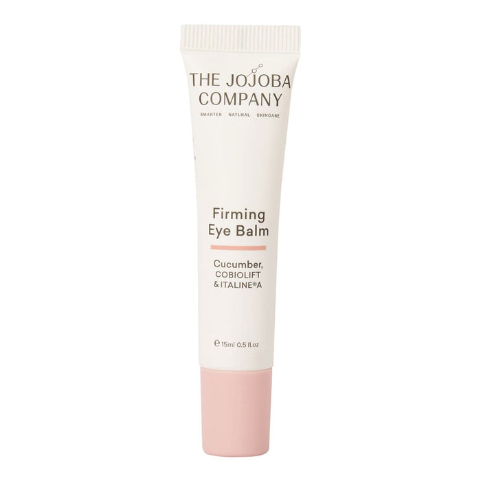 Tube of The Jojoba Company Firming Eye Balm on a white background.