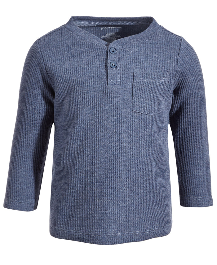 First Impressions Baby Boys Thermal Henley Shirt