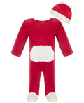 First Impressions Baby Neutral Velour Coverall & Hat Set