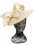 Fizz Gold Bow Looped Disc Fascinator