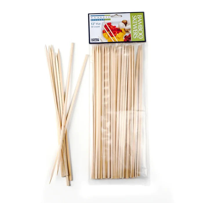 Flat Bamboo Skewers 12" 50ct
