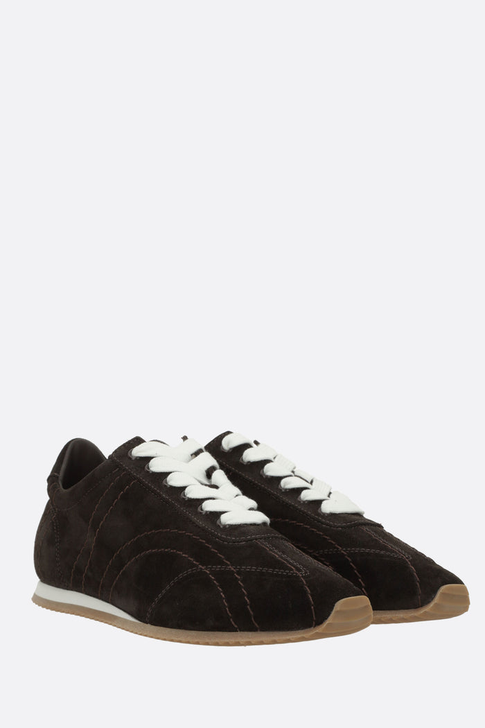 flex suede sneakers