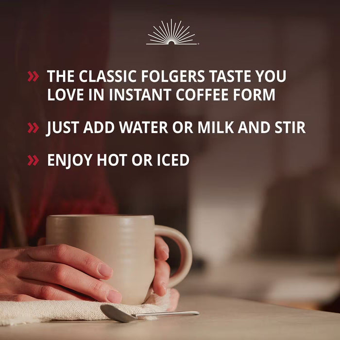 Folgers Classic Roast Instant Coffee Crystals, 16 oz - 3 Pack