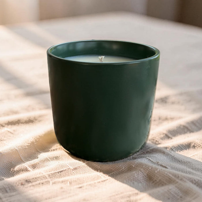 Forest Green Ceramic Candle | Classic Fragrances