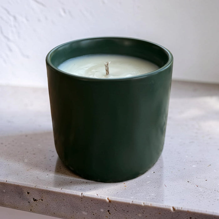 Forest Green Ceramic Candle | Classic Fragrances