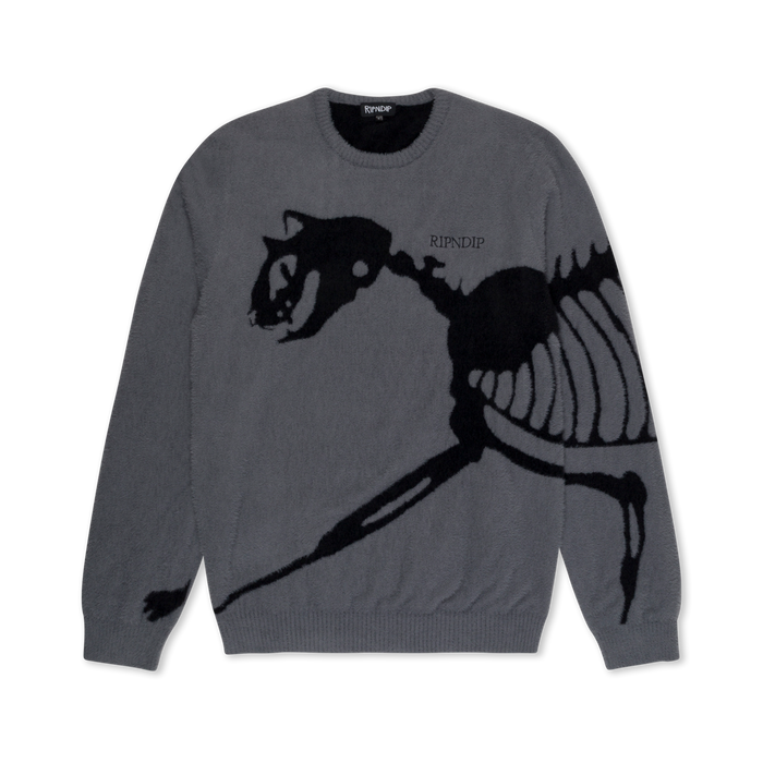 RIPNDIP Fossil Mohair Knit Sweater (Charcoal)
