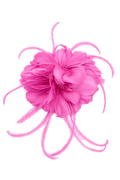 Fuchsia Pink Feather Hair Clip Fascinator