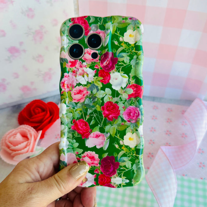 Garden Party Wavy Luxe MagSafe Case for iPhone â This premium floral maximalist iPhone case is a celebration of natureâs beauty.