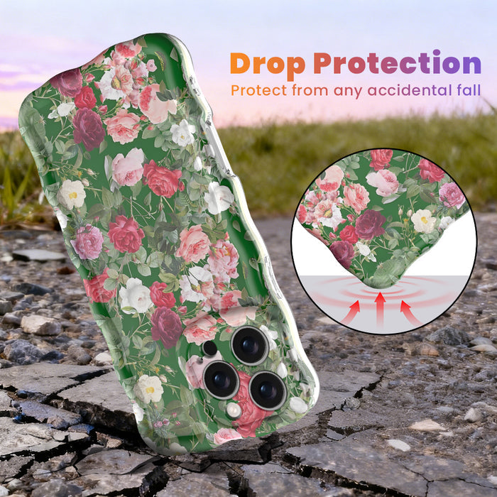Garden Party Wavy Luxe MagSafe Case for iPhone â This premium floral maximalist iPhone case is a celebration of natureâs beauty.