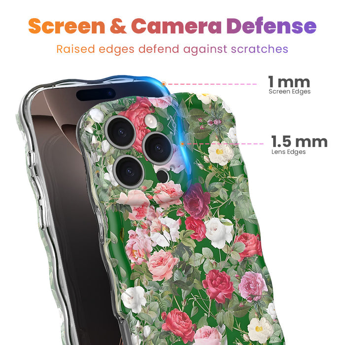 Garden Party Wavy Luxe MagSafe Case for iPhone â This premium floral maximalist iPhone case is a celebration of natureâs beauty.