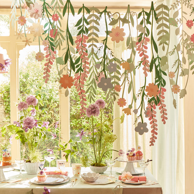 Meri Meri - Garland - Floral Paper Backdrop - Lifestyle Cut