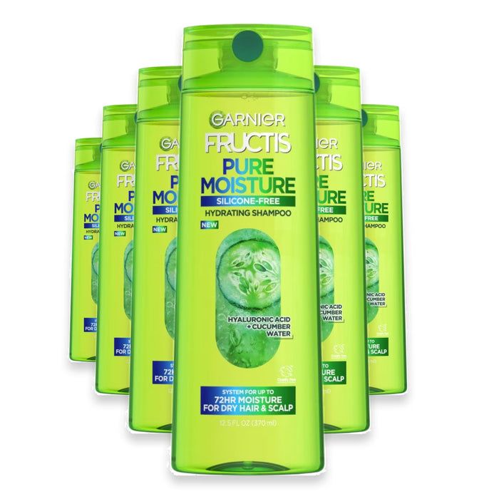 Garnier Fructis Pure Moisture Shampoo, 12.5 oz - 6 Pack