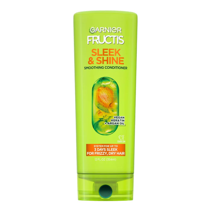 Garnier Fructis Sleek and Shine Conditioner Anti Frizz Smoothing - 12 oz - 6 Pack