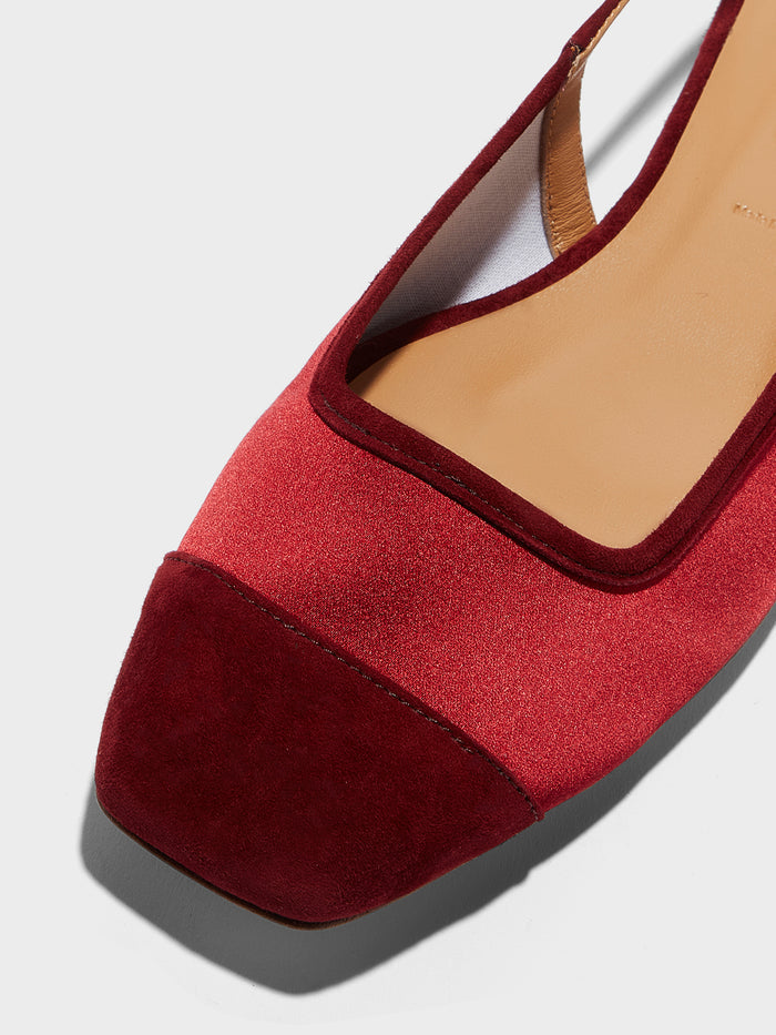 Geraldine Satin Toe-Cap Flats