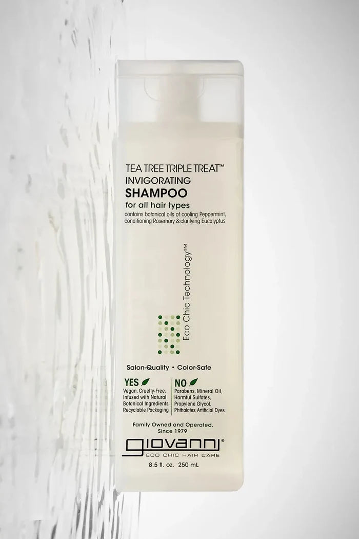 GIOVANNI TEA TREE TRIPLE TREAT INVIGORATING SHAMPOO 8.5oz GIOVANNI