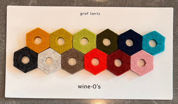 Graf Lantz Wine-O's Merino Wool Rainbow Felt Wine Markers - Taryn x Philip Boutique