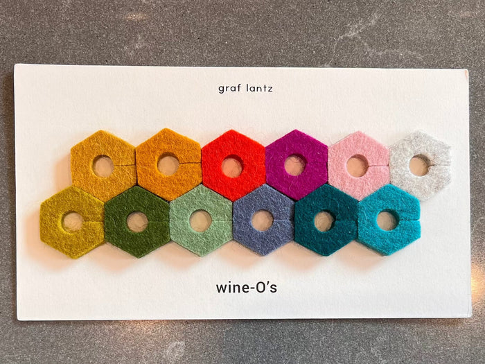 Graf Lantz Wine-O's Merino Wool Rainbow Felt Wine Markers - Taryn x Philip Boutique