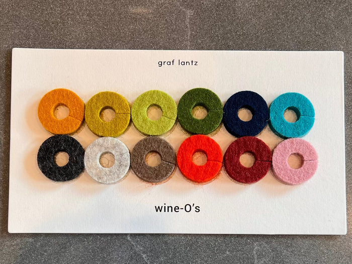 Graf Lantz Wine-O's Merino Wool Rainbow Felt Wine Markers - Taryn x Philip Boutique